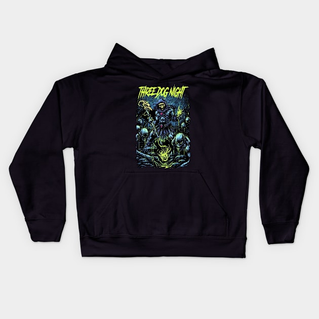 THREE DOG NIGHT BAND MERCHANDISE Kids Hoodie by Rons Frogss